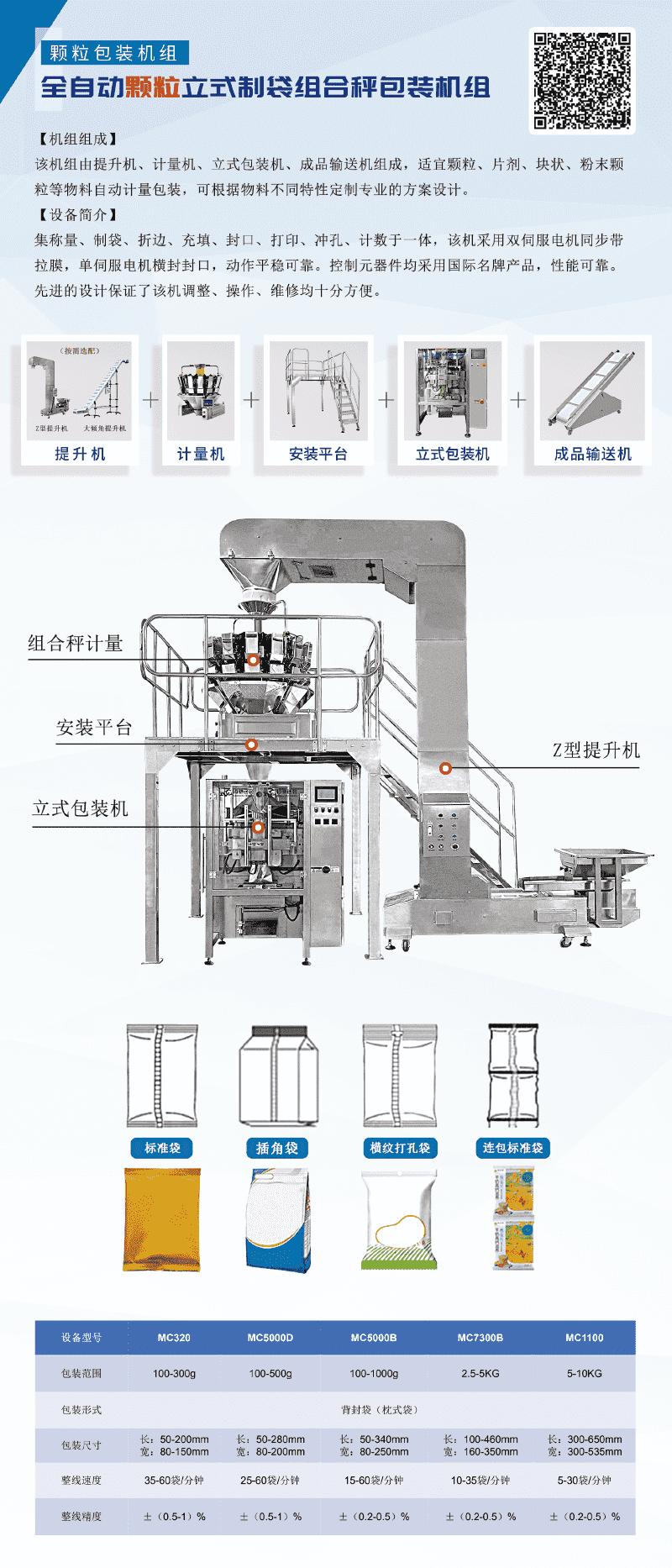 立式顆粒包裝機(jī)組-組合秤